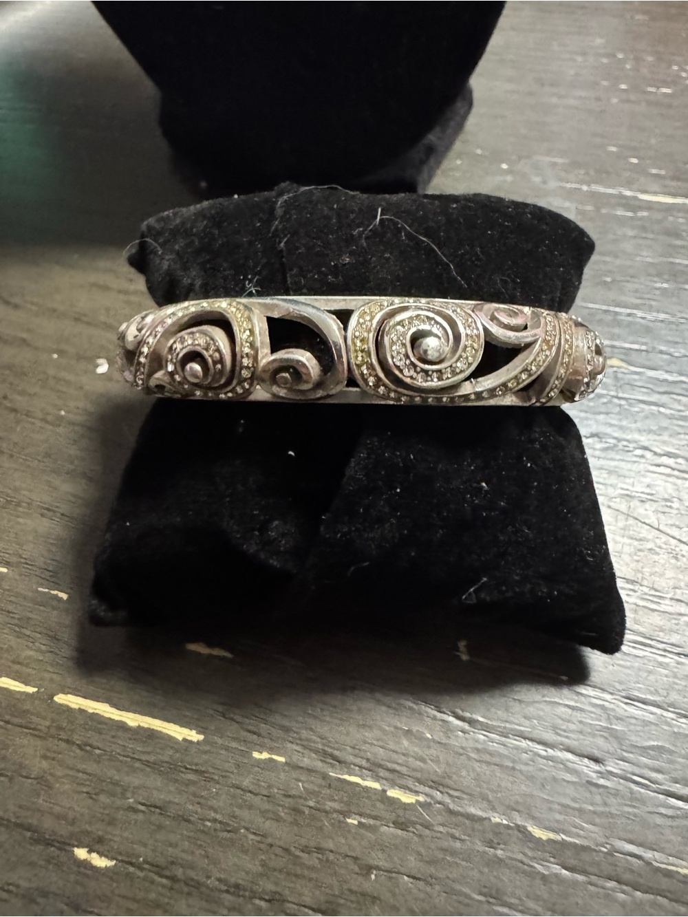 Brighton Silver Filigree Swirl Bangle Bracelet - Silver